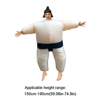 Sumo Wrestler Costume Inflatable Suit Blow Up Outfit Adult Cosplay Party Dress
